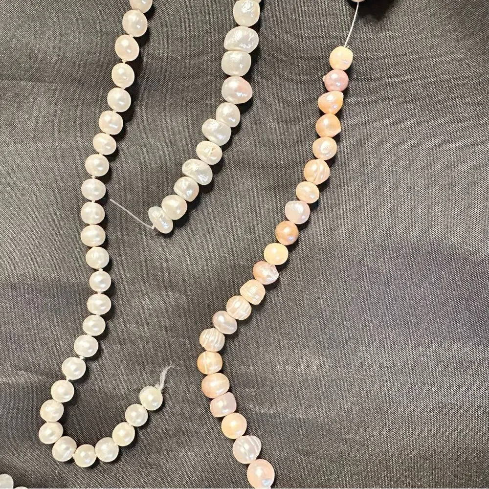 Variety of craft pearls jewelry supplies